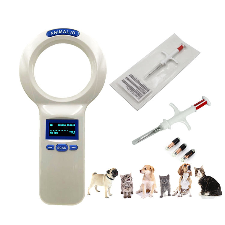 RFID Microchip Scanner EM4305 Animal Microchip Reader 134.2KHz PET Scanner PT200