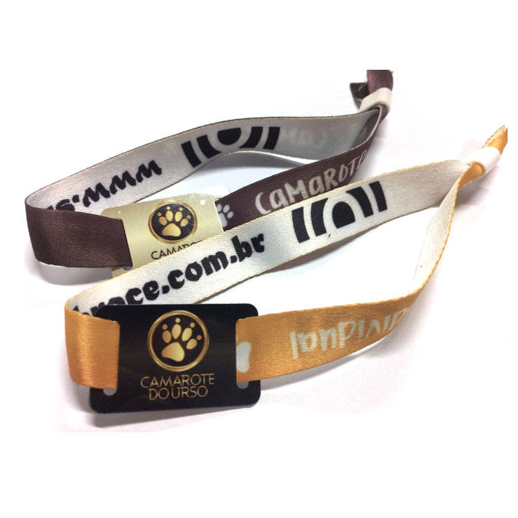 One time use 13.56MHz RFID Fabric Wristband Events NFC ID Bracelet for Login System