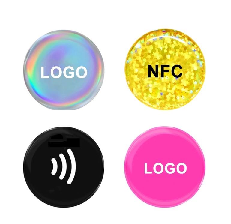 Custom Made RFID Epoxy Tag With Adhesive Anti Metal Nfc Tag Nfc Social Media