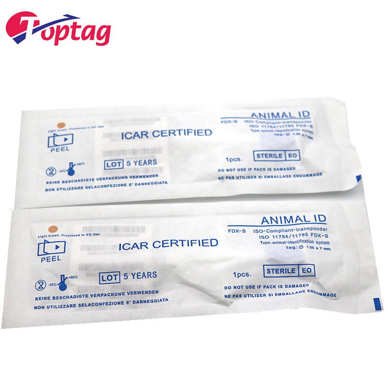 134.2khz 2.12*12mm FDX-B Pet Microchips Ear Tags Glass Tag RFID Animal Microchip Implant Pig Unavailable One-time Used CN;GUA