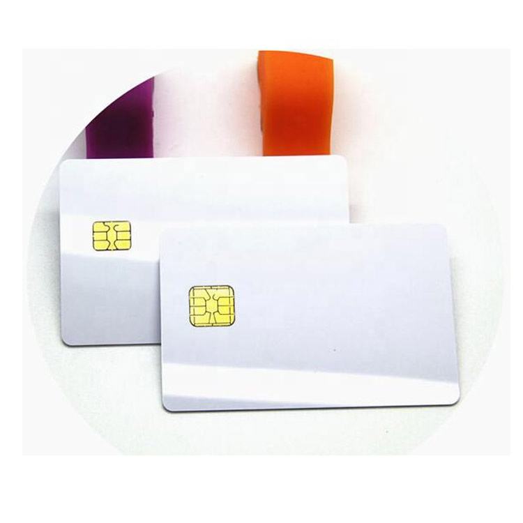 blank pvc contact ic smart card / back magnetic java card with emv chip card