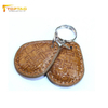 Low Frequency 125KHz RFID PU Key Tag, Access Control EM4100 RFID Leather Key Fob