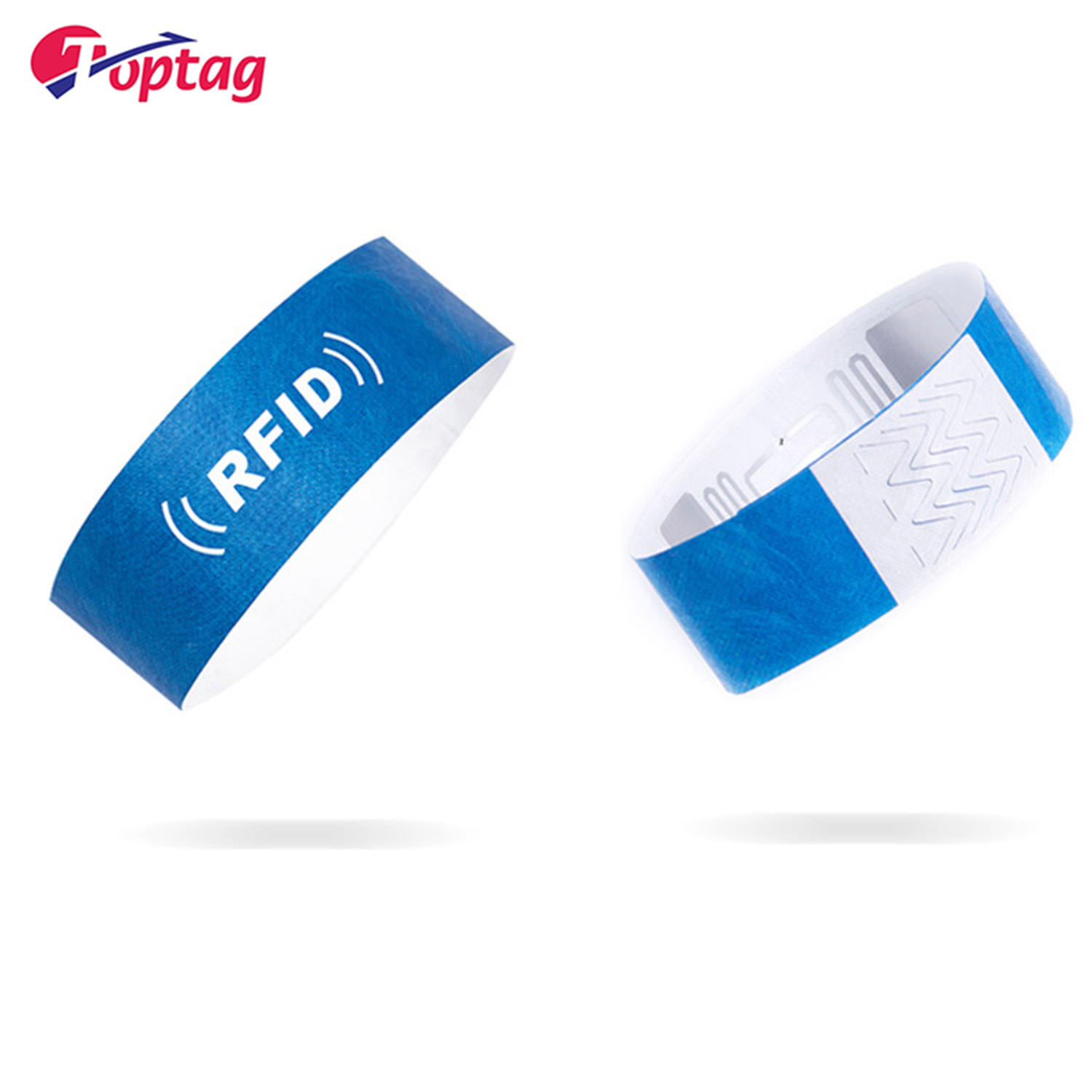 Custom Pattern UHF Disposable Paper Bracelet 13.56MHz NFC RFID Paper Wristband for hospital
