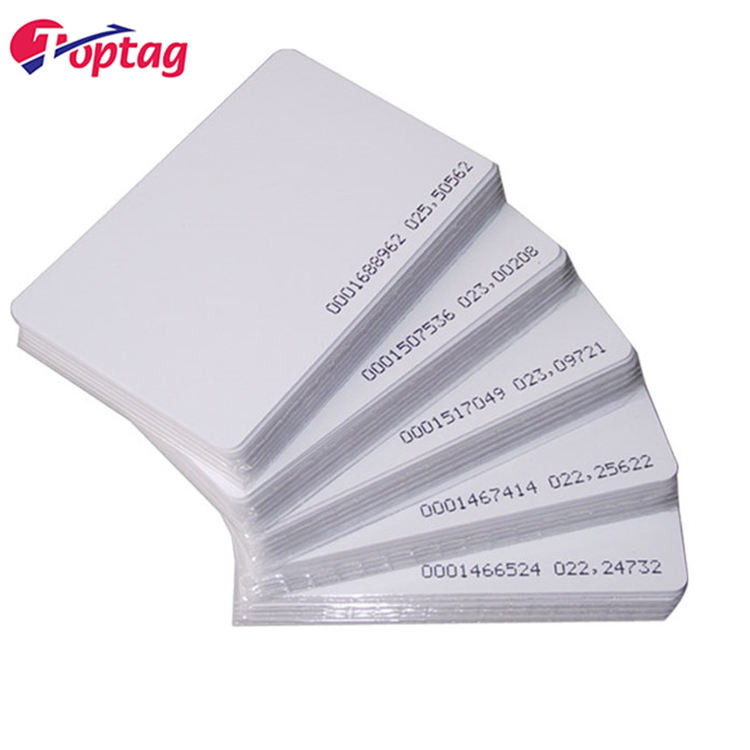 Customized RFID 13.56mhz access control smart card Blank thick pvc NFC cards