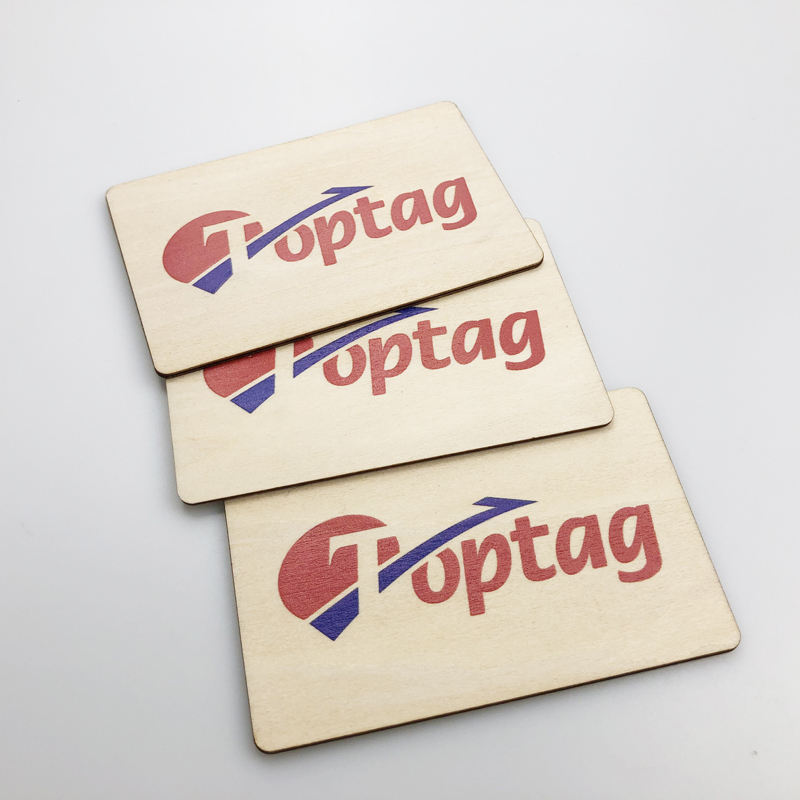High quality custom print advertising business card NFC wooden guard cards RFID smart bamboo blocker card