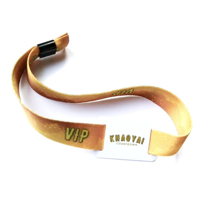 NFC one time use cloth wristband Fabric RFID bracelet for festivals and events Cashless Payment
