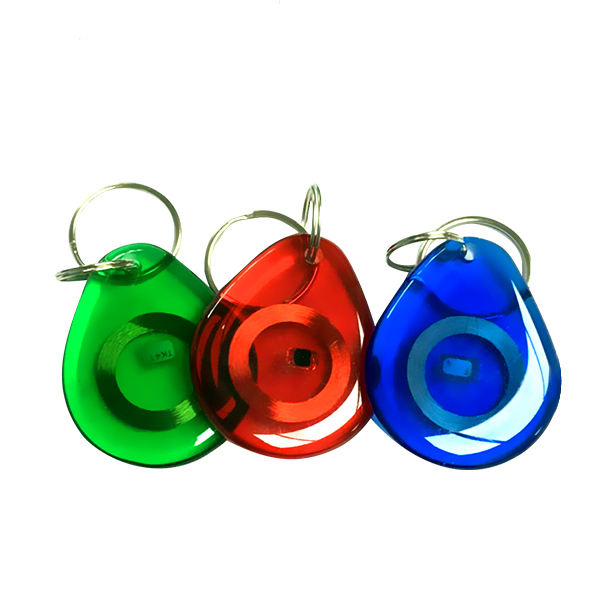 Factory Wholesale Custom Transparent ABS RFID Keyfob Key Chains For Access Control