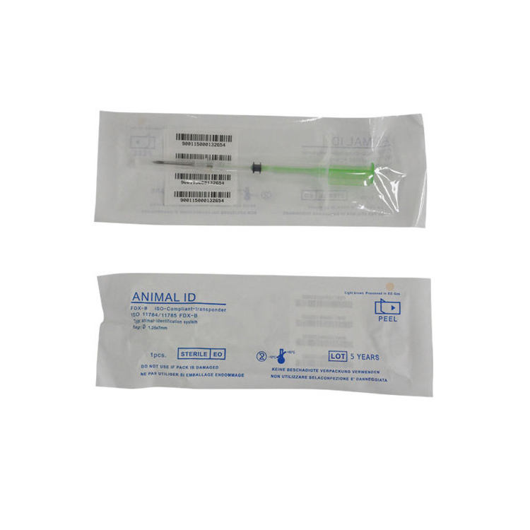 Custom ISO11784/785 FDX-B transponder pet dog rfid dog animal microchip syringes