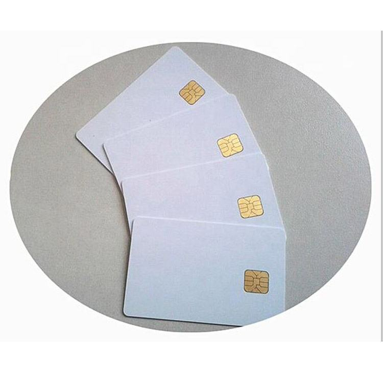 blank pvc contact ic smart card / back magnetic java card with emv chip card
