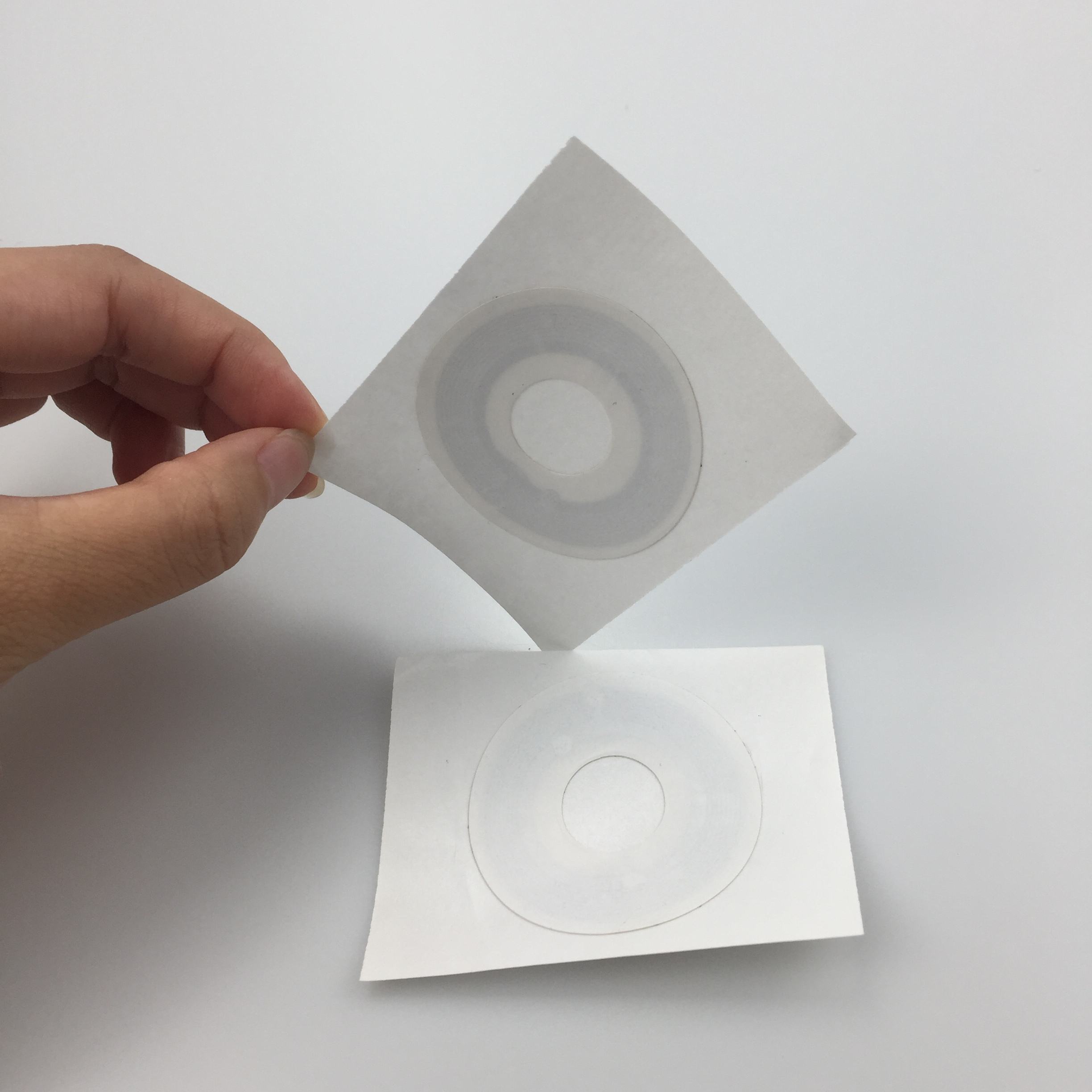 Printable RFID CD label, Smart Chip label for metal with barcode or qr code for Solution Company
