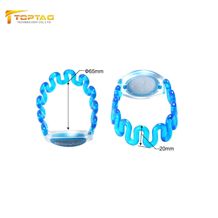 Plastic custom colorful wristband printing promotional fashion sauna lock bracelet smart wristband