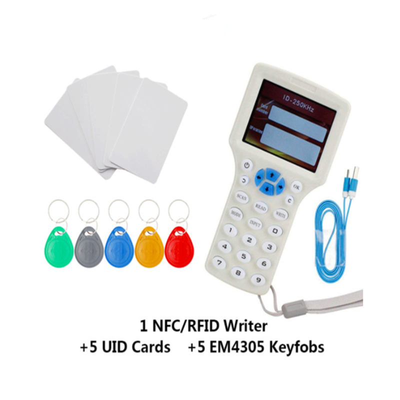 Rfid id ic card reader 08CD copier writer 134.2khz 13.56mhz access control card reader