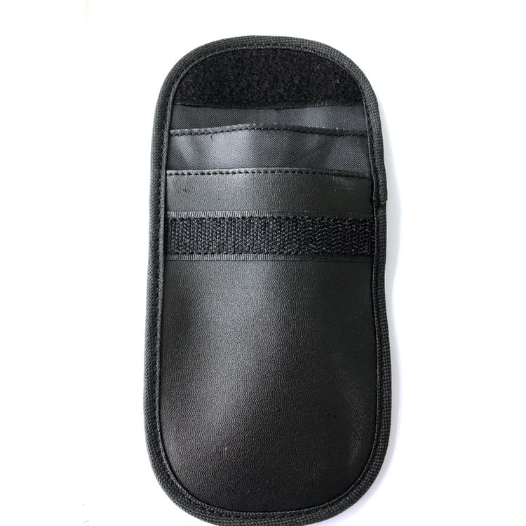PU Leather protector car rfid signal blocking faraday bag case for key pouch