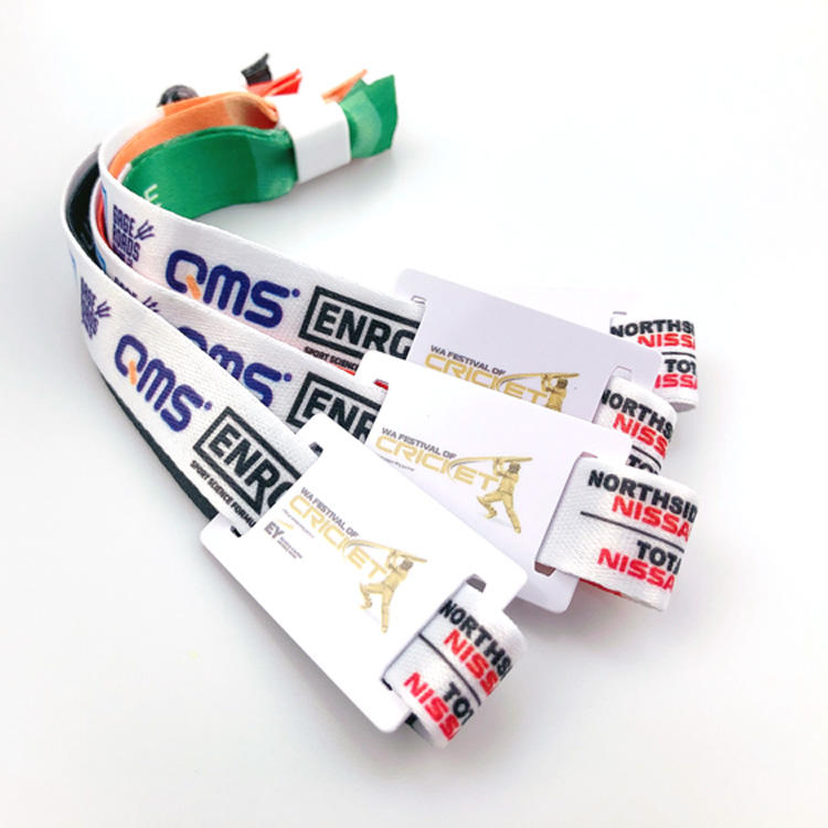Adjustable Fabric RFID Bracelets Event Wristbands for Halloween Festival