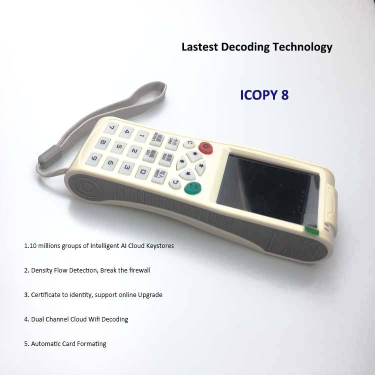 Newest Product 125khz 13.56mhz Contactless Smart Card Copier IC/ID Card Key Machine ICOPY 8