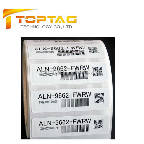 Printable RFID CD label, Smart Chip label for metal with barcode or qr code for Solution Company