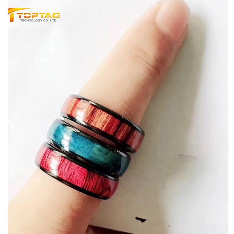 Ceramic Material UID Changeable 1K NFC Ring, 13.56MHz RFID Jewelry Rings