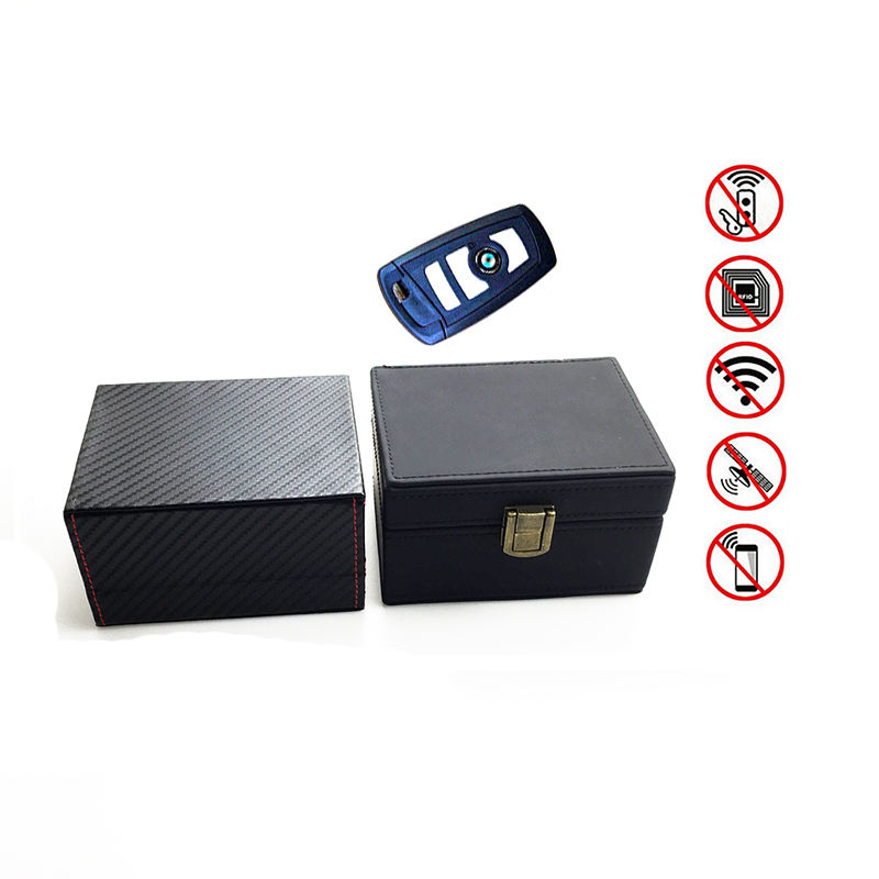 Eco Leather Logo Design Easy Use Shielding Faraday Case Rfid Signal Blocking Phone Case Box