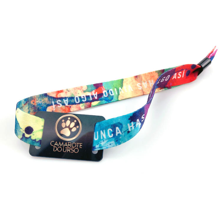 Fabric Wristband 13.56MHz RFID Woven Wristband NFC