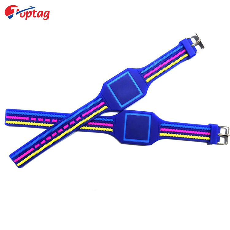 Toptag wholesale free sample 1k f08 silicone wristband for events