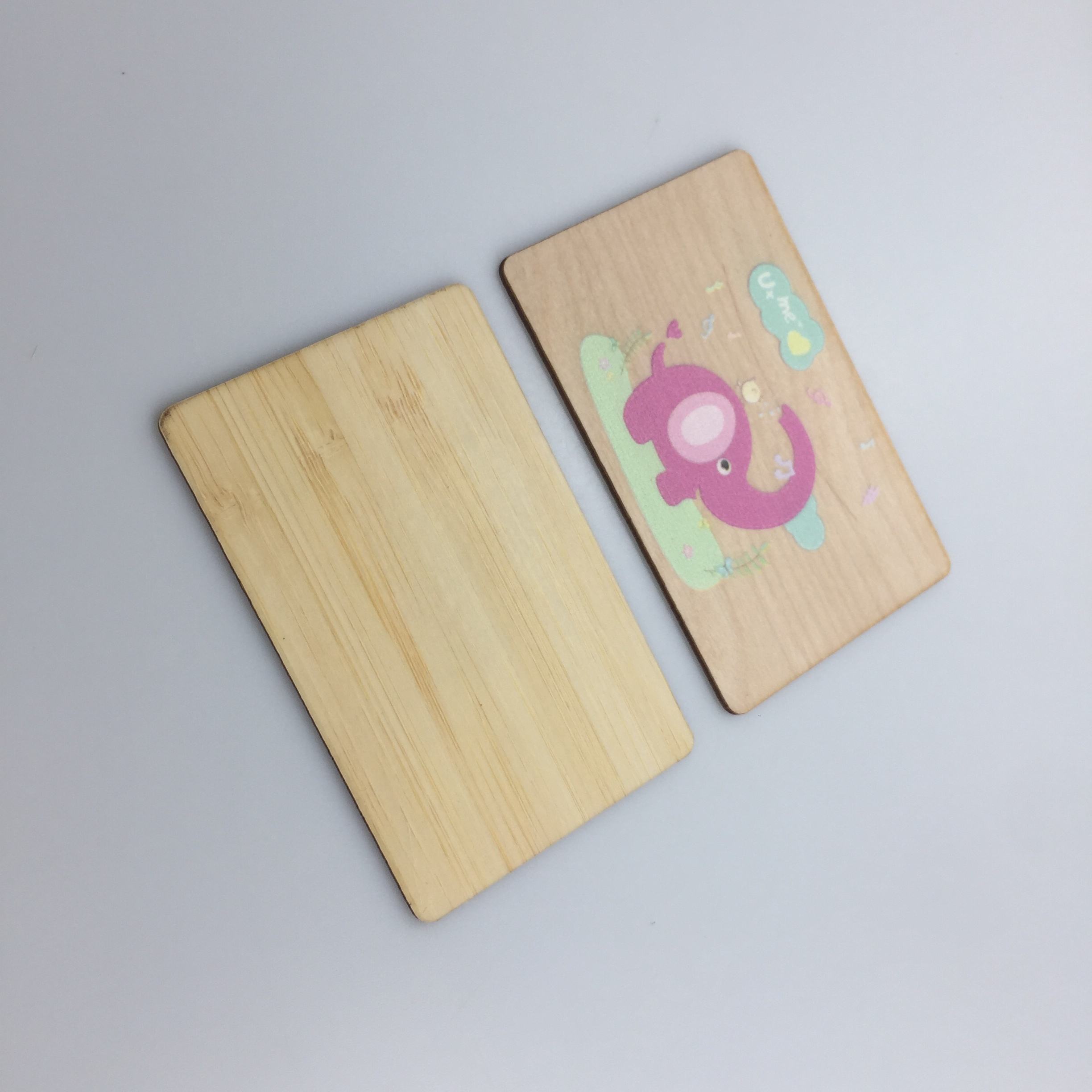 Custom Printing NFC Bamboo RFID Wooden Card Chip 13.56mhz 1k