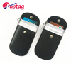 Faraday Bag Carbon Fiber Blocker RFID Car Key Signal Leather Blocking Pouch for Car Key Protection