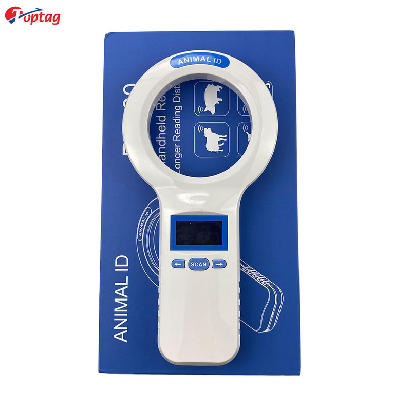 Toptag durable waterproof 134.2khz animal ear tag reader microchip reader