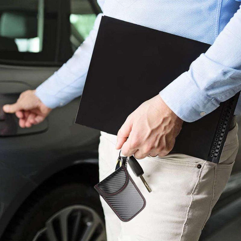 Faraday Bag for Car Key Fobs Prevents Tracking and Car Theft RFID Signal Blocking Pouch Faraday Key Bag