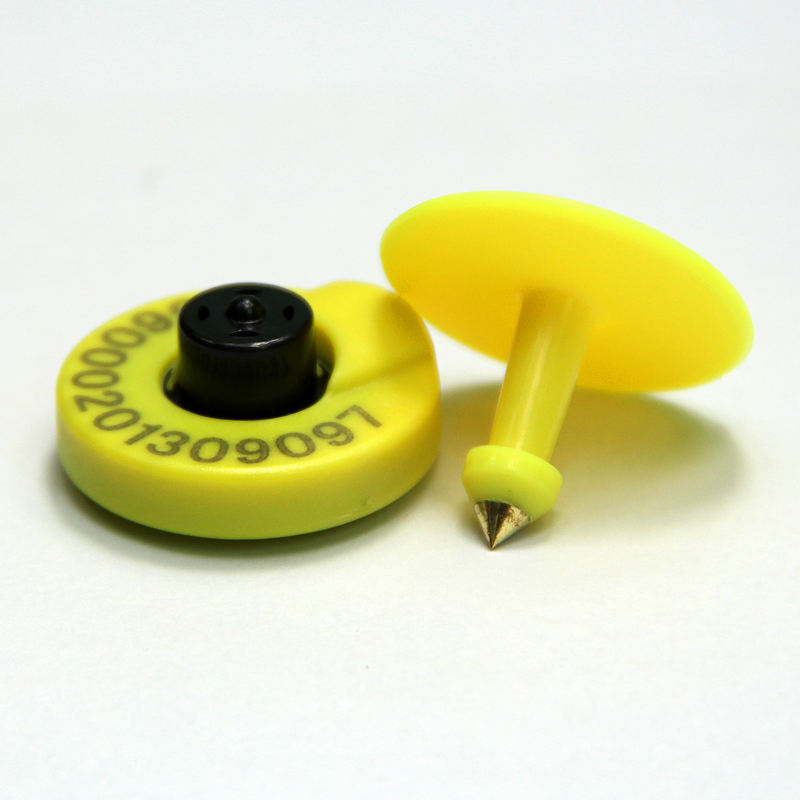 Numbers print Diameter 30 mm FDX-B EM4305 Writable RFID animal ear tag Cattle pig ear tag