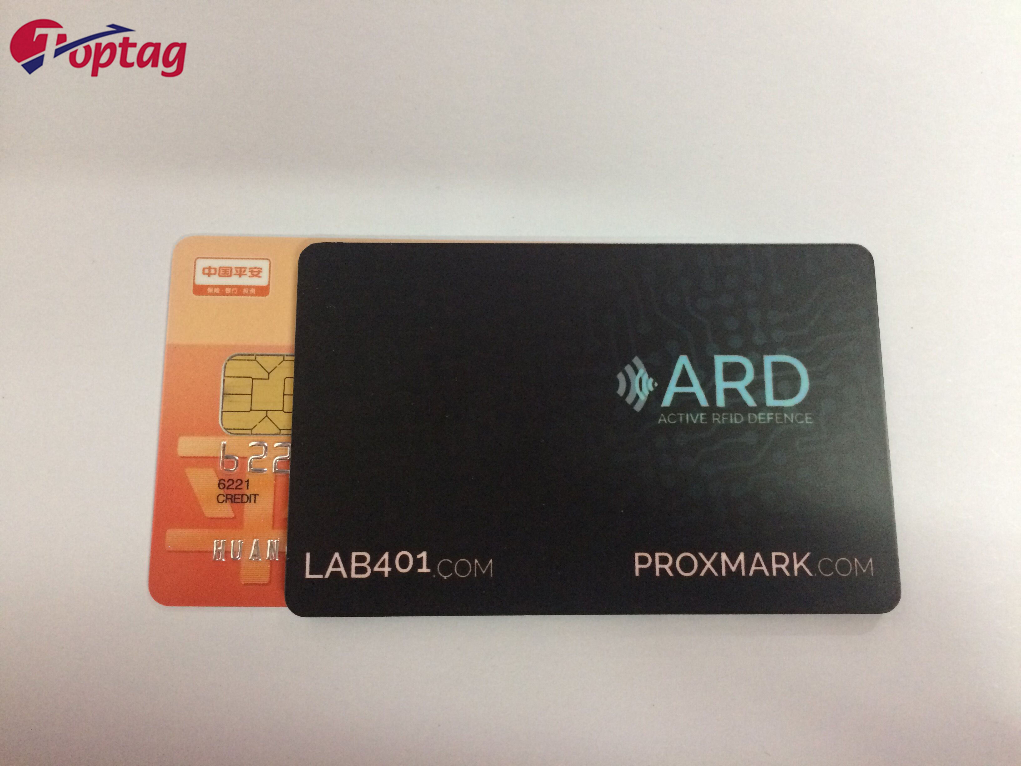 Custom Logo 13.56MHZ RFID Blocking Card NFC Shielding Cards for Wallet Security