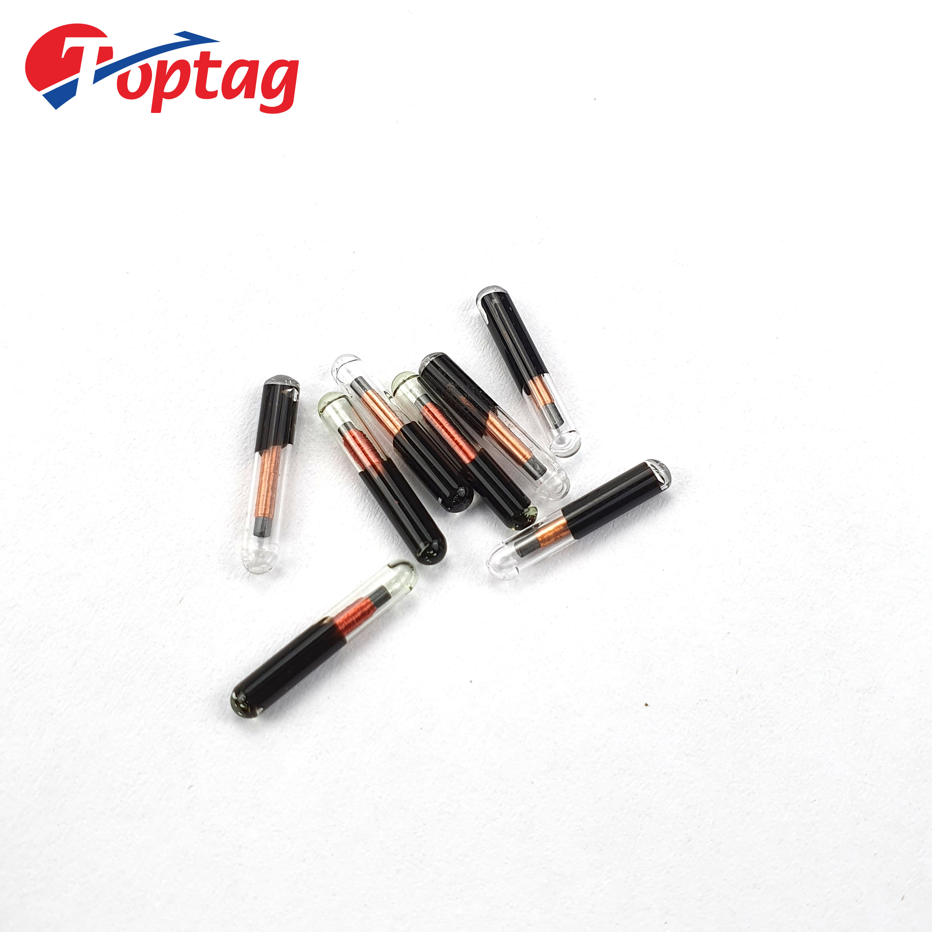 rfid glass capsule microchip tag with syringe For animal Identification glass sticker rfid tag