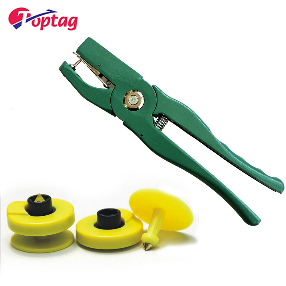 Disposable RFID 30mm Round Ear Tag 134.2Khz TPU Ear Tag for Pig Sheep Cattle