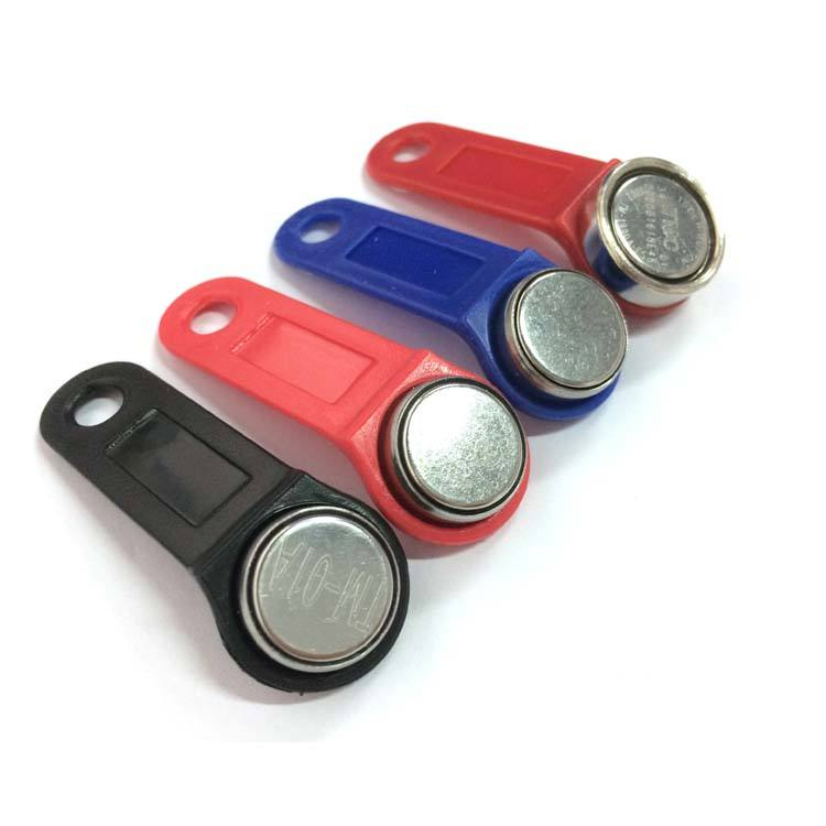 Multi Colors Magnetic DS1990 F5 iButton Key Fob, Electronic TM Card