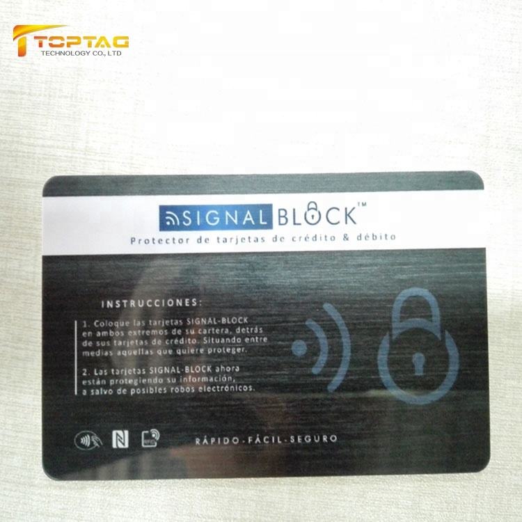 2019 Hotselling RFID Wallet Blocking Card/ NFC Skimming Blocker