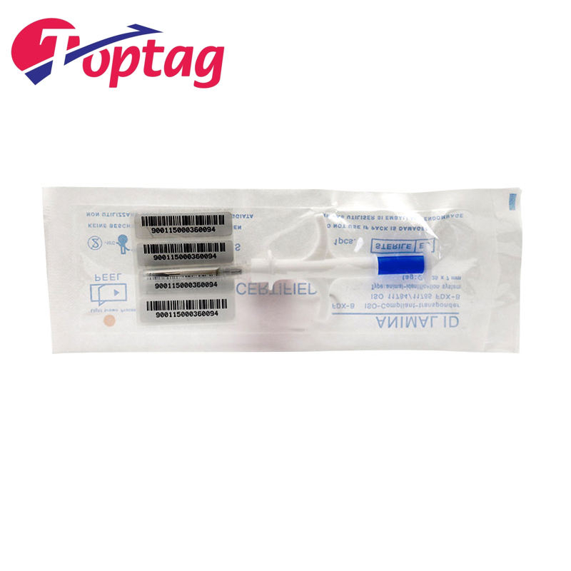 2.12mmx12mm Transponder Injector animal microchip with EM4305 Chip for dog management