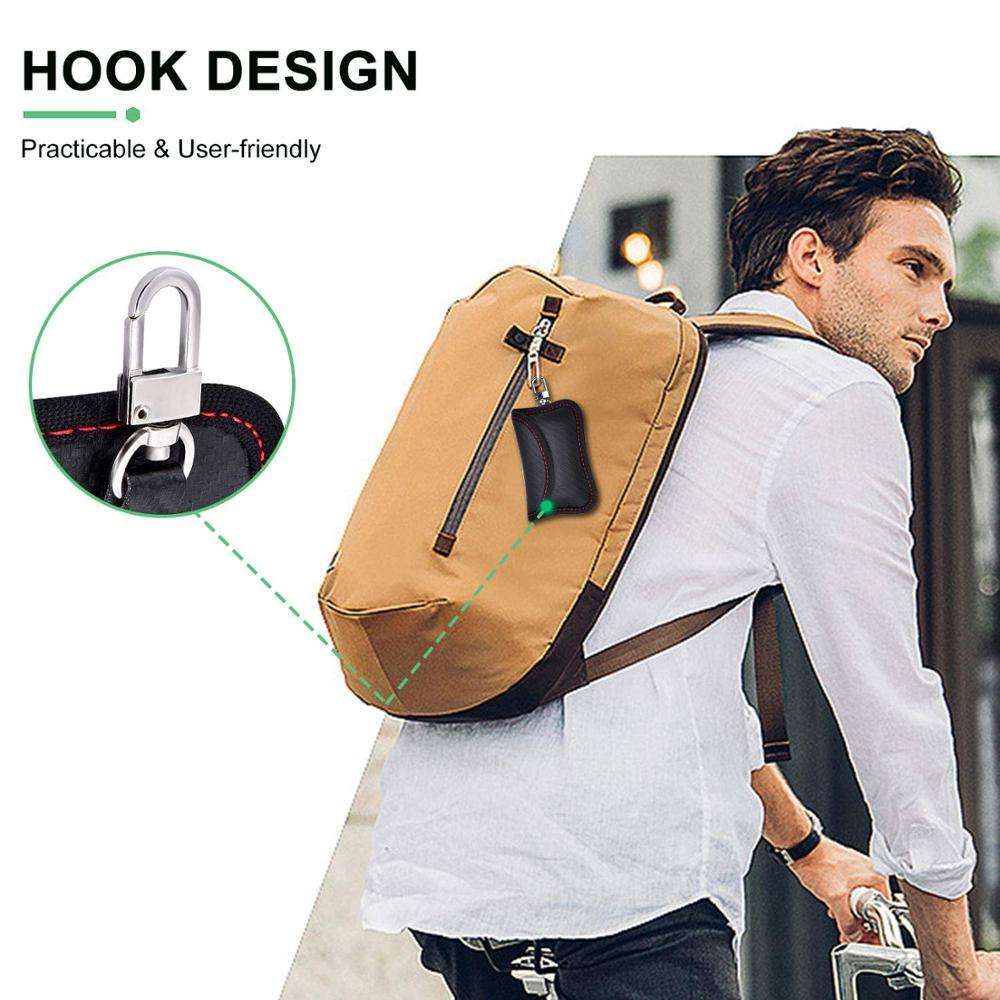Carbon Fiber PU RFID Faraday Bag key fob protector Car Key Signals Blocking Case with key hook Anti-theft Car Keyless Pouch