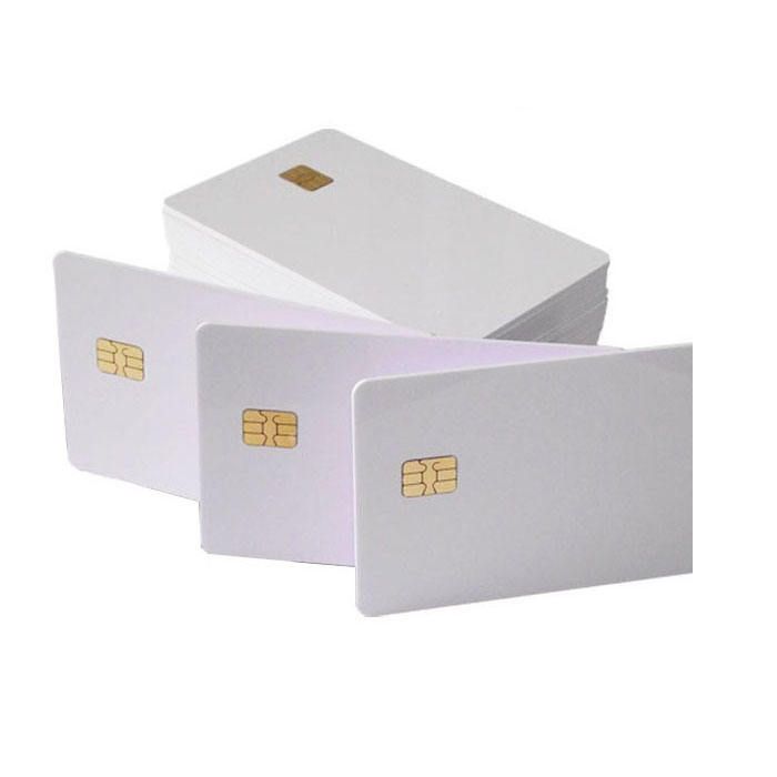 printable SLE4442 / SLE4428 PVC blank emv chip card with magnetic stripe