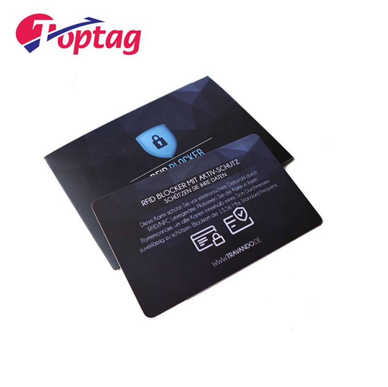 Toptag RFID NFC smart shielding card 13.56Mhz high frequency blocking pvc card