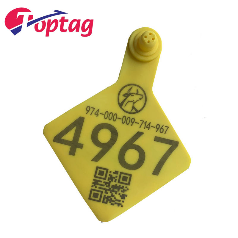 RFID Barcode Cow Earring Pig High Quality Goat Ear Tag Livestock Uhf Goat Eartag Animal Cattle Ear Tag For Sheep Cattle Pig
