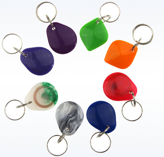 RFID 125KHZ ABS Chip Key Fob, Transparent Smart Key Chain for Electronic Door System