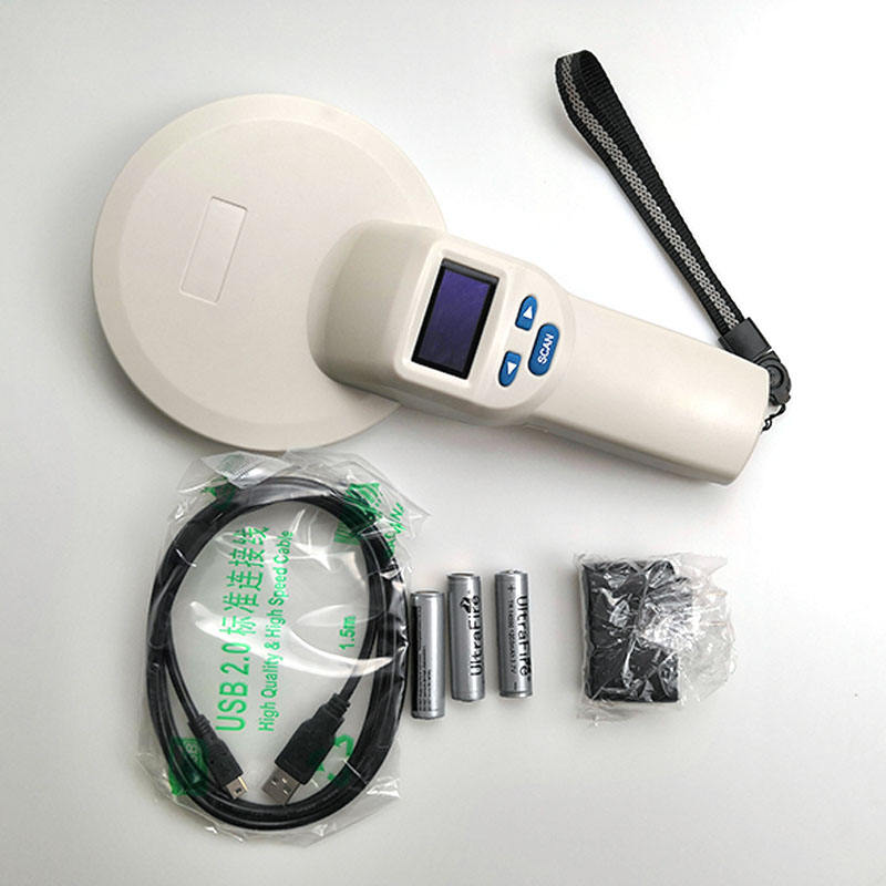 S03 134.2khz Handheld RFID Reader Large memory size Microchip Scanner for animal management