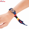Toptag custom logo 13.56mhz woven nylon wristband bracelet