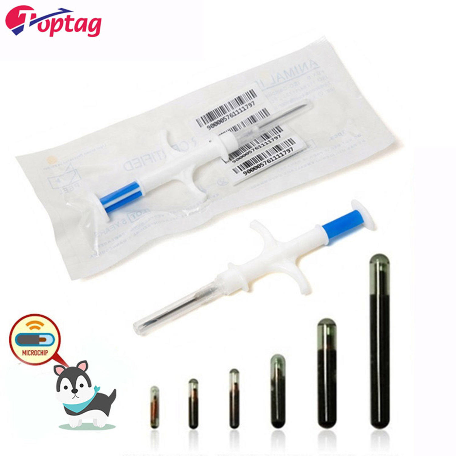 EM4305 Injectable RFID Microchip 134.2Khz ICAR Pet Microchip for Animal Identification