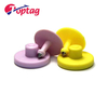 Disposable RFID 30mm Round Ear Tag 134.2Khz TPU Ear Tag for Pig Sheep Cattle
